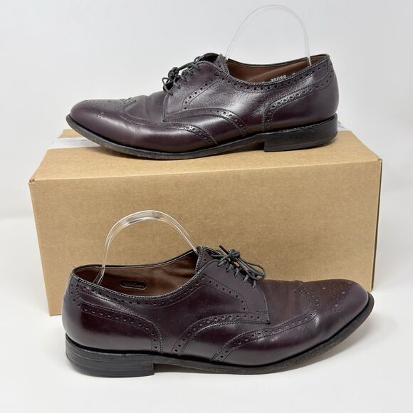 Vintage Allen Edmonds Concord Wingtip Oxford 12 B Burgundy Brogue 5177 USA main image 9